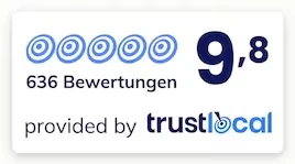 Trustlocal: 9,8 aus 636 Bewertungen
